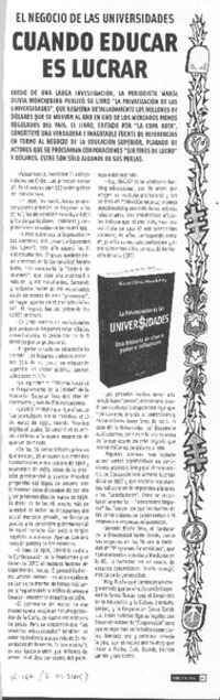 Cuando educar es lucrar