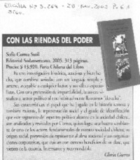 Con las riendas del poder.