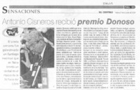 Antonio Cisneros recibió Premio Donoso