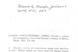 Joaquín García-Huidobro Correa: Filosofía y retórica del iusnaturalismo.