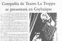 Compañía de teatro La Troppa se presentará en Coyhaique