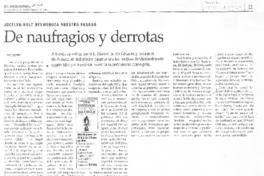De naufragios y derrotas