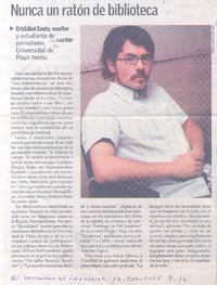 Nunca un ratón de bibliotecas