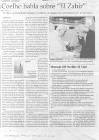 Coelho habla sobre "El Zahir".