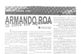 Conversando con -- Armando Roa : un poeta sin imposturas