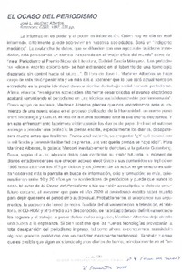 El Ocaso del periodismo.