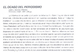 El Ocaso del periodismo.