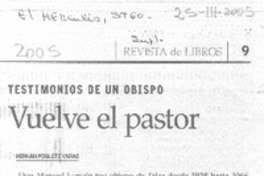 Vuelve el pastor.