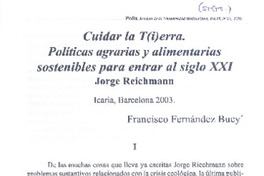 Cuidad la T(i)erra. Políticas agrarias y alimentarias sostenibles para entrar al siglo XXI.
