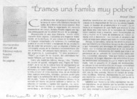 "Eramos una familia muy pobre"