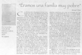 "Eramos una familia muy pobre"