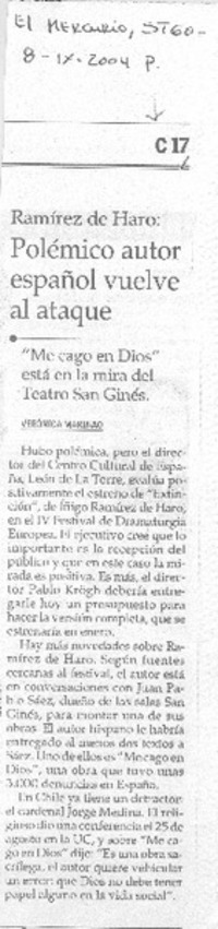 Polémico autor español vuelve al ataque.