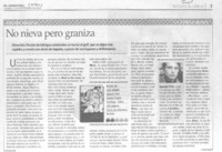 No nieva pero graniza