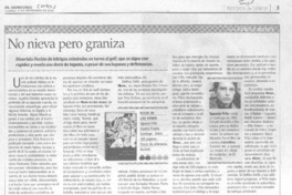 No nieva pero graniza