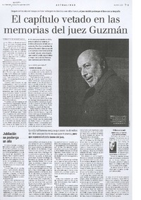 El Capítulo vetado en las memorias del juez Guzmán.