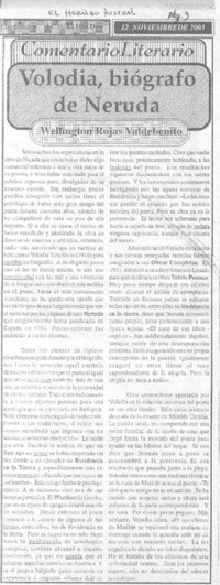 Volodia, biógrafo de Neruda.