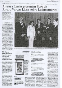 Alvear y Lavín presentan libro de Alvaro Vargas Llosa sobre Latinoamérica.