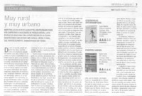 Muy rural y muy urbano