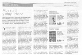 Muy rural y muy urbano