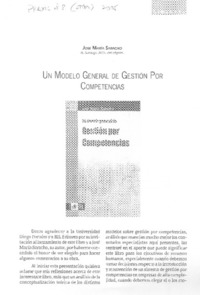 Un modelo general de gestión por competencias