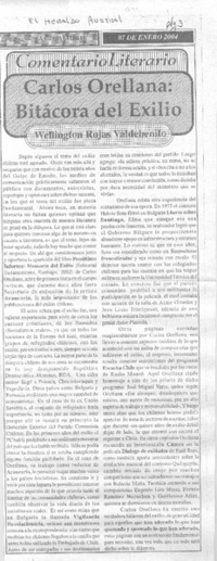 Carlos Orellana, bitácora del exilio.