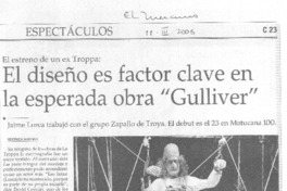 El diseño es factor clave en la esperada obra "Gulliver"