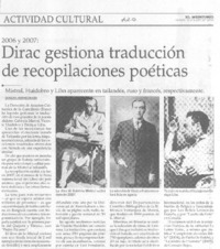 Dirac gestiona traducción de recopilaciones poéticas