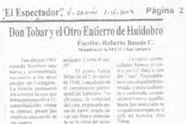 Don Tobar y el otro entierro de Huidobro.