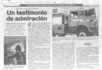 "Al calor de las llamas" : un testimonio de admiración