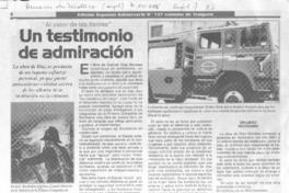 "Al calor de las llamas" : un testimonio de admiración