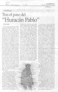 Tras el paso del "Huracán Pablo"