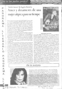 Amor y desamores de una mujer atípica para su tiempo.