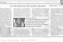 La decadencia del macho anciano