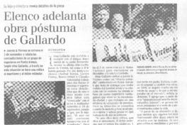 Elenco adelanta obra póstuma de Gallardo