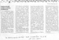 Centenario del natalicio de tres académicos.