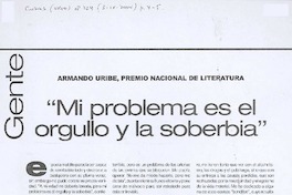 "Mi problema es el orgullo y la soberbia