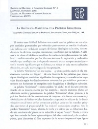La república masculina y la promesa igualitaria