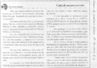 Carta de un amor secreto.