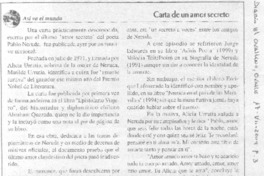 Carta de un amor secreto.
