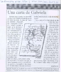Una Carta de Gabriela.