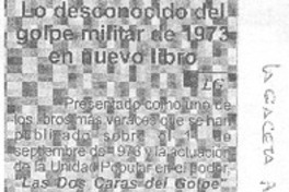 Lo desconocido del golpe militar de 1973 en nuevo libro