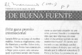 Fritz gana premio internacional