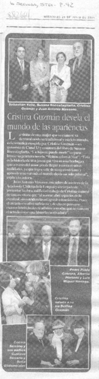 Cristina Guzmán devela el mundo de las apariencias