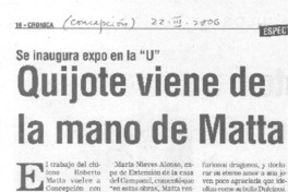 Quijtoe viene de la mano de Matta