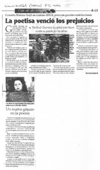 La poetisa venció los prejuicios