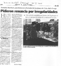 Pidieron renuncia por irregularidades