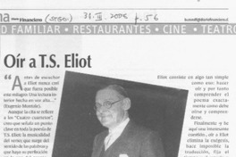 Oír a T. S. Eliot