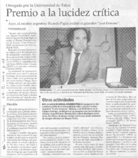 Premio a la lucidez crítica