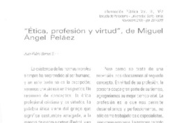 Ética, profesión y virtud