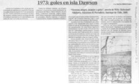 1973: goles en isla Dawson